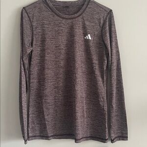NWT. Adidas Burgundy Heathered Tee long sleeve